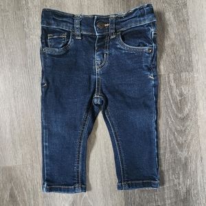Cat and Jack Dark wash Skinny Jeans With Adjustable Waistband size 12 months